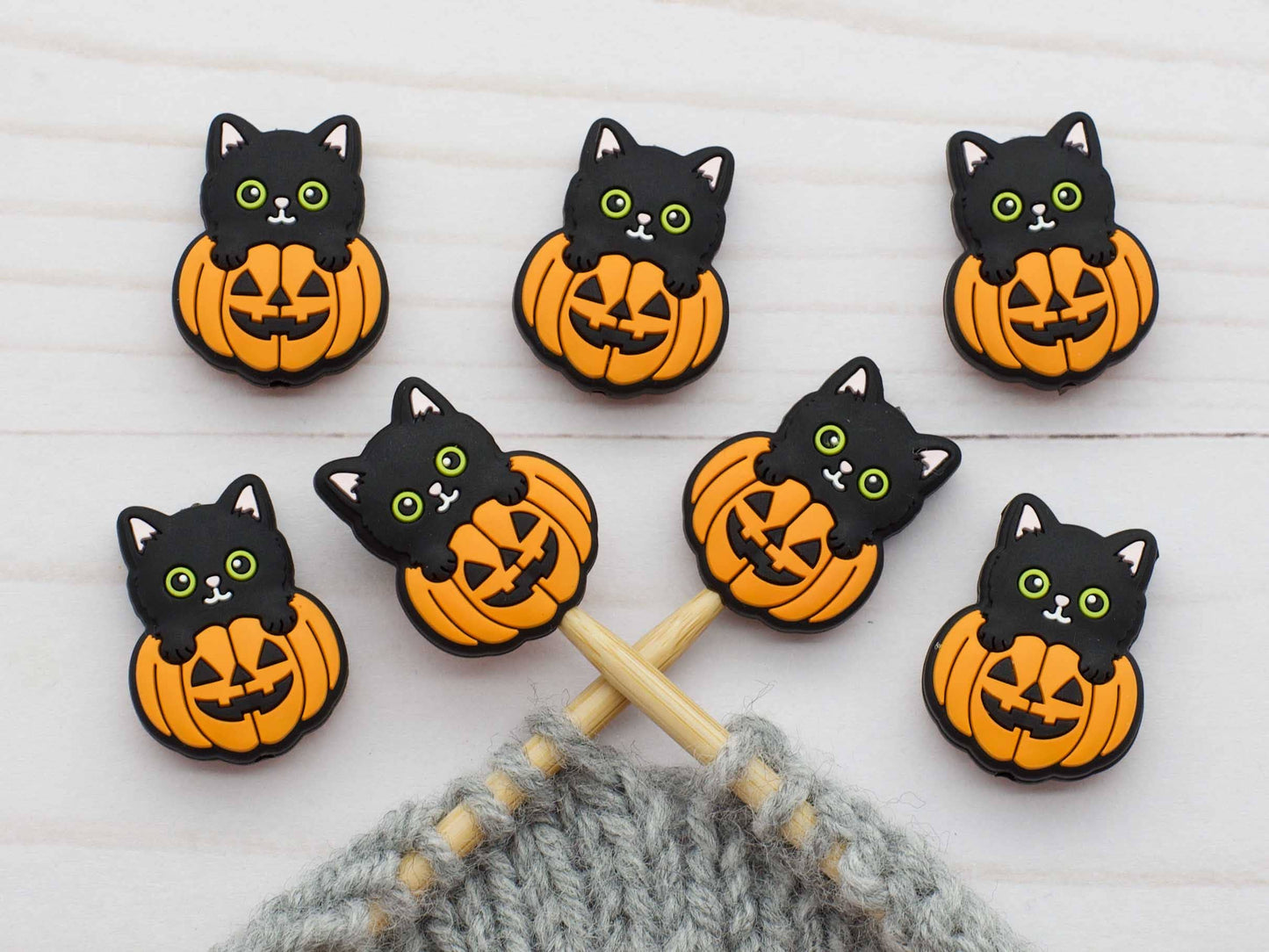 Cat in Pumpkin | Stitch Stoppers