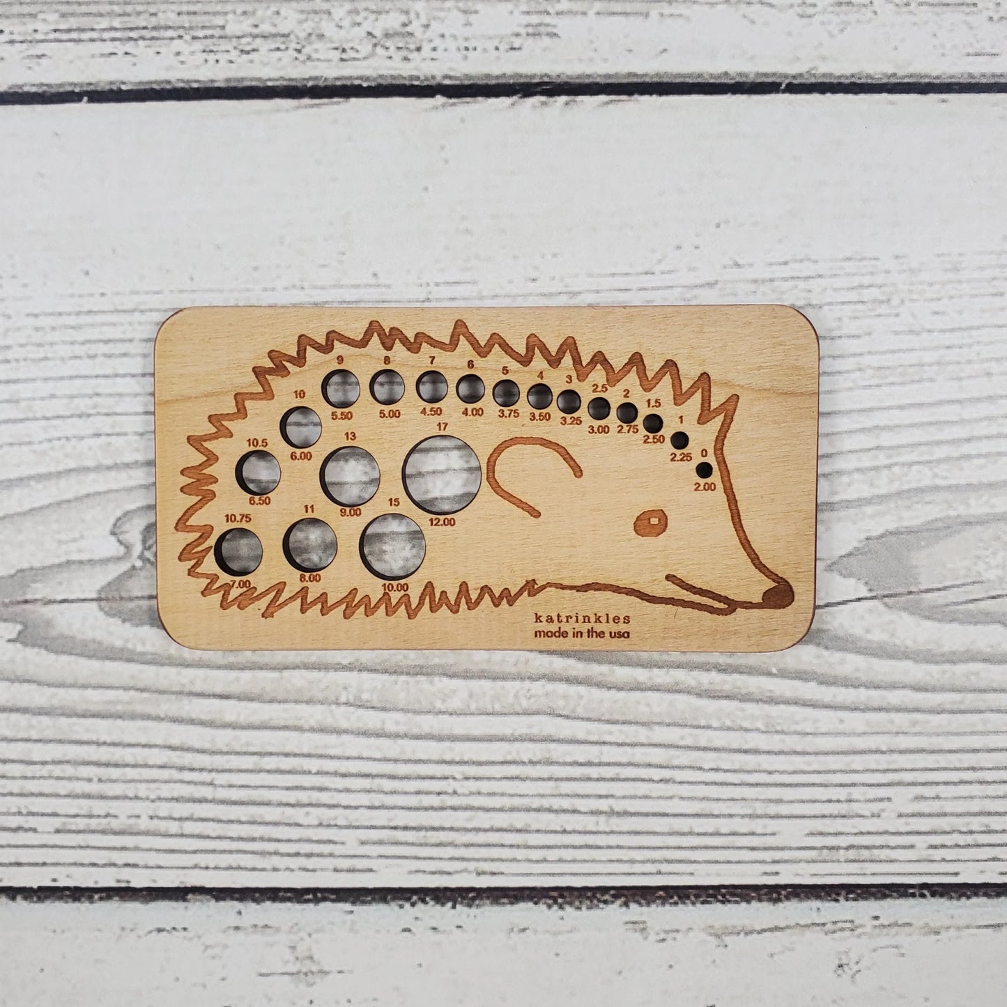Katrinkles Hedgehog Knitting Needle Gauge