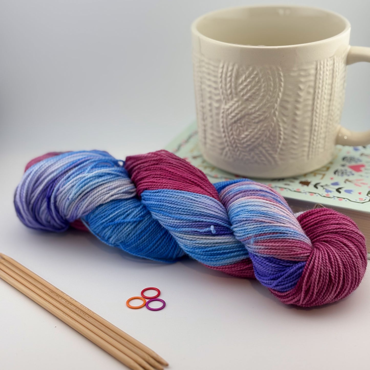 Coral Reef Hand Dyed Fingering Weight Yarn