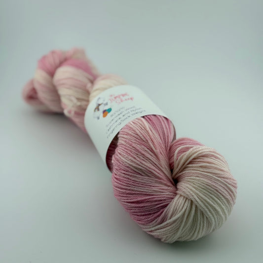 Carnation Hand Dyed Fingering Weight Yarn
