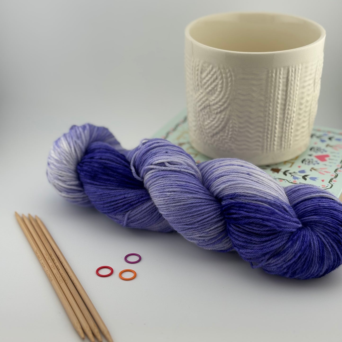 Hyacinth Hand Dyed Fingering Weight Yarn