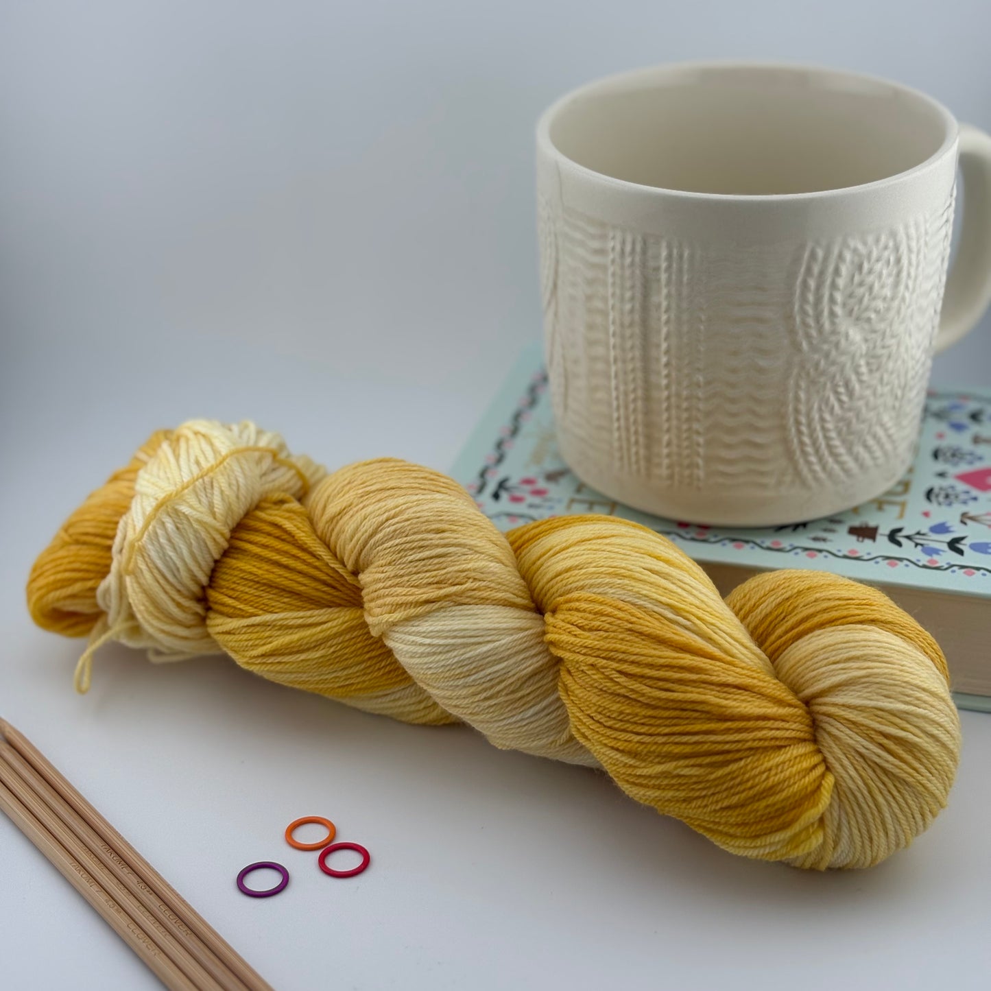 Daffodil Hand Dyed Fingering Weight Yarn