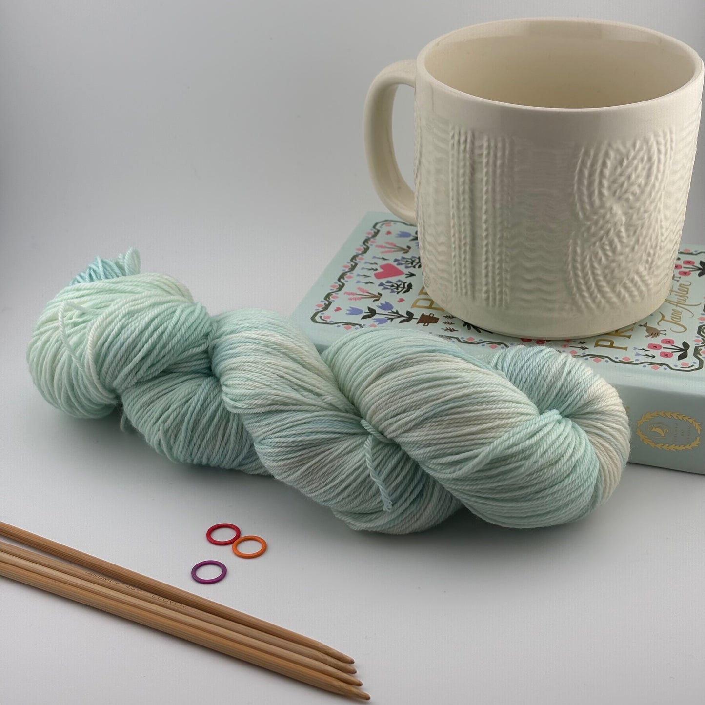 Hydrangea Hand Dyed Fingering Weight Yarn