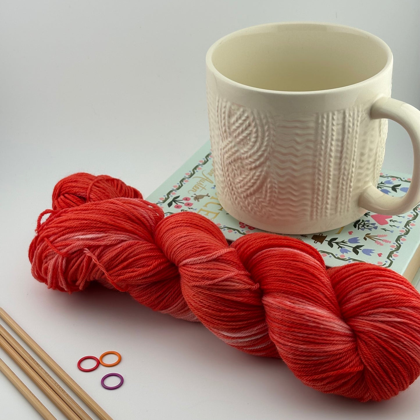 Poppy Hand Dyed Fingering Weight Yarn