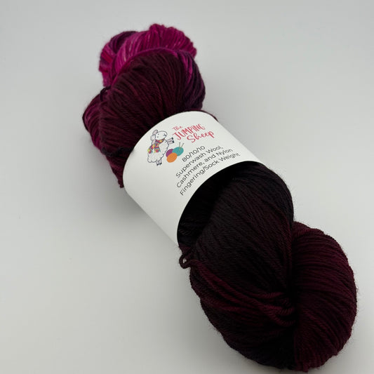 Berries Hand Dyed Fingering Weight Yarn