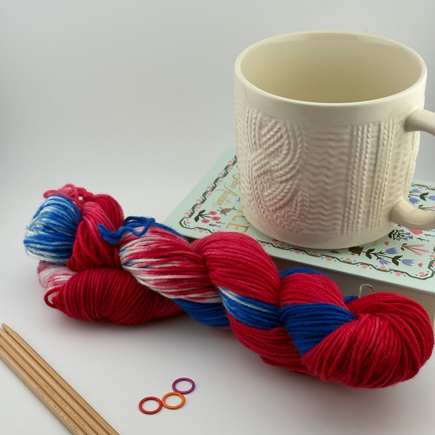 4th of July Hand Dyed Fingering Weight Yarn