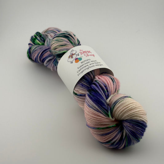 Water Lilies Hand Dyed Fingering Weight Yarn