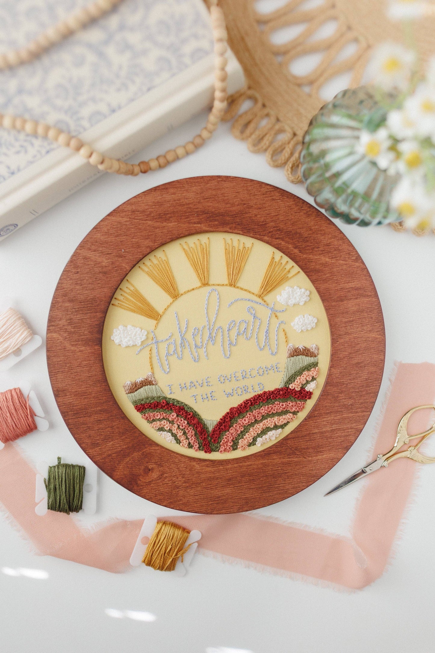 “Take Heart, I Have Overcome the World” Embroidery Kit (2026 Easter Stitch-Along)