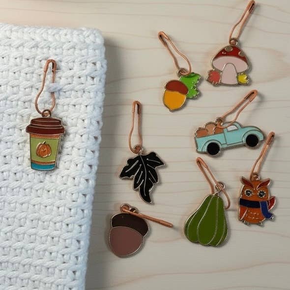 Autumn Bliss Stitch Markers - Set of 8