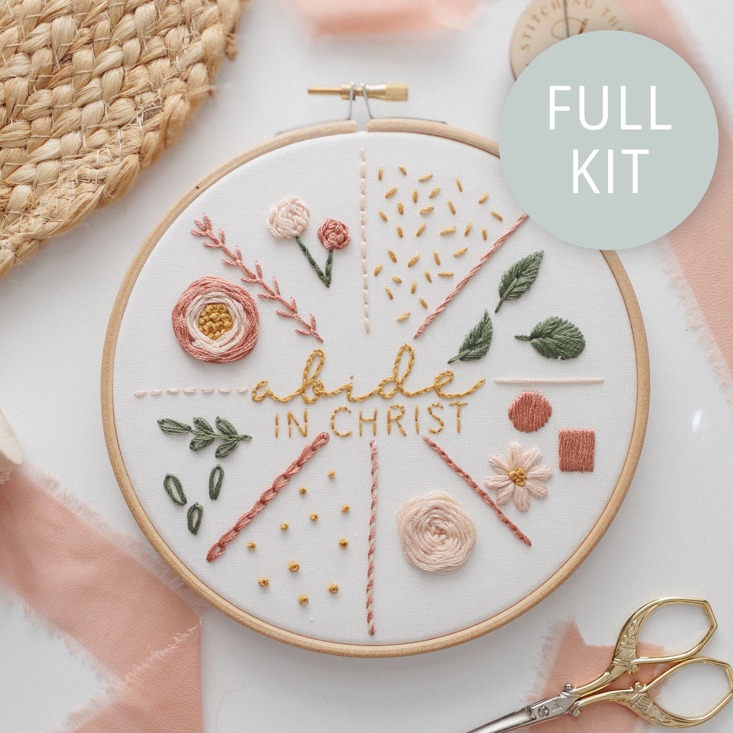 17-Stitch Practice Guide Embroidery Kit