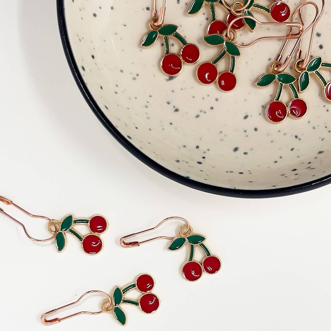 Cherry Love Stitch Markers, Crochet and Knit Tools