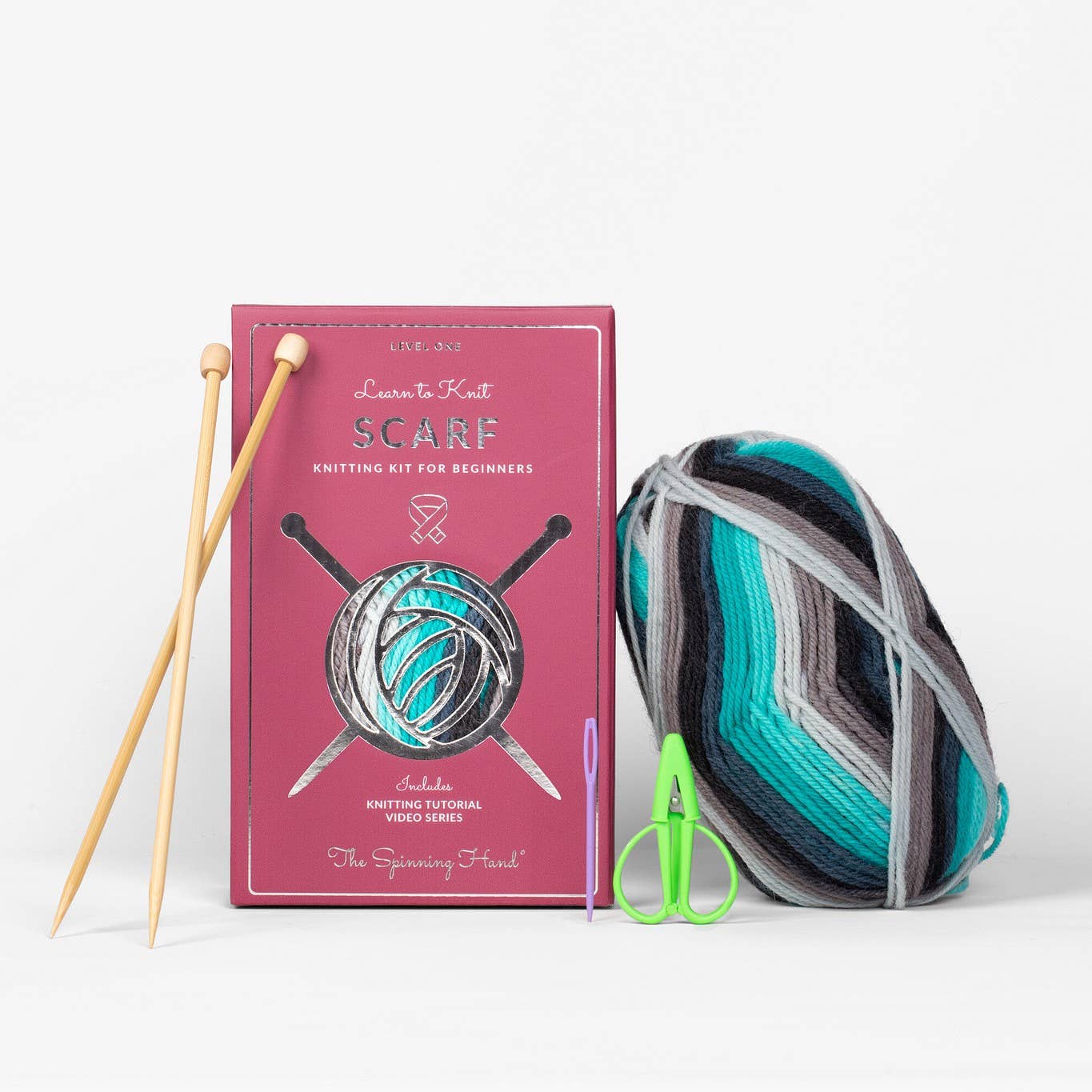 Blue Learn to Knit Scarf Kit Gift Edition: for Teens, Adults