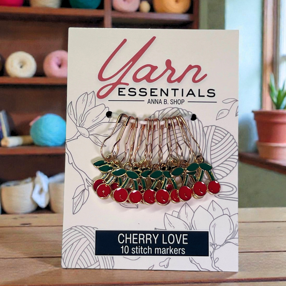 Cherry Love Stitch Markers, Crochet and Knit Tools