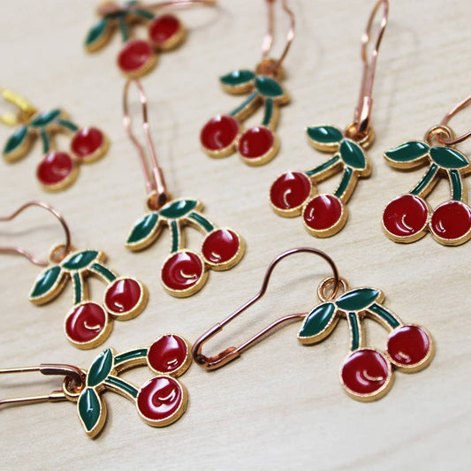 Cherry Love Stitch Markers, Crochet and Knit Tools