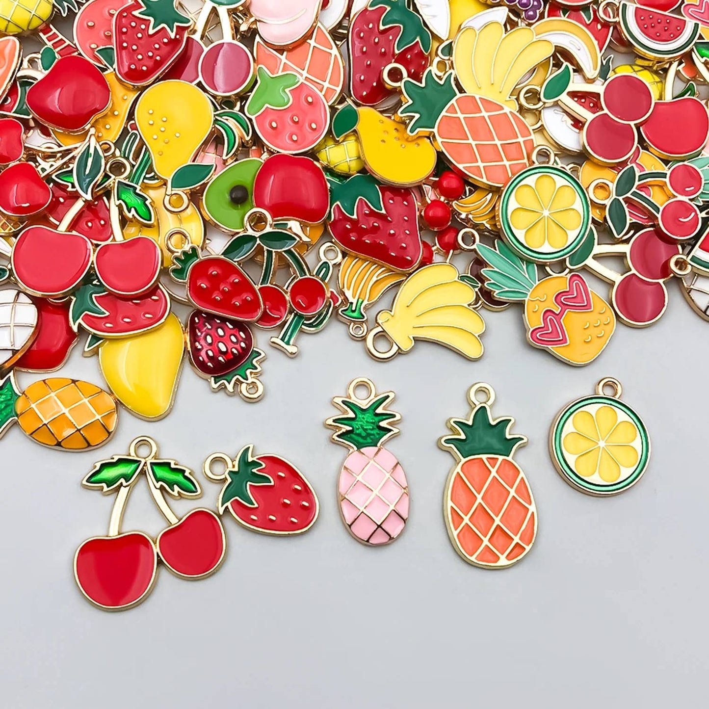 Fruit Basket Stitch Markers, Set of 8