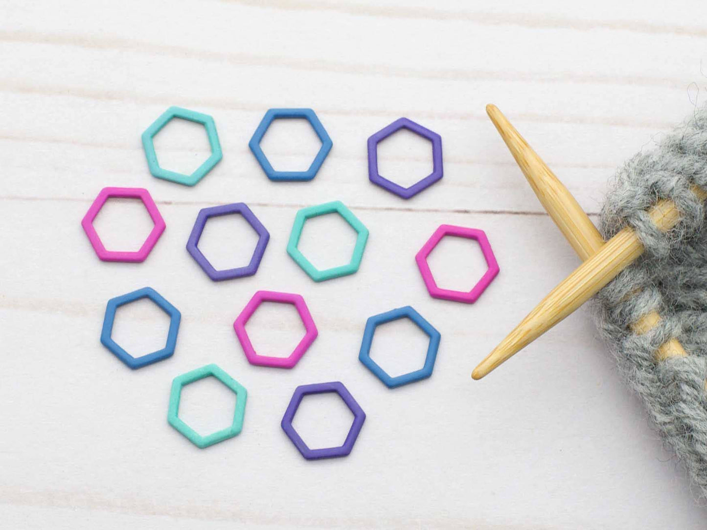 Colorful Hexagon | Stitch Markers