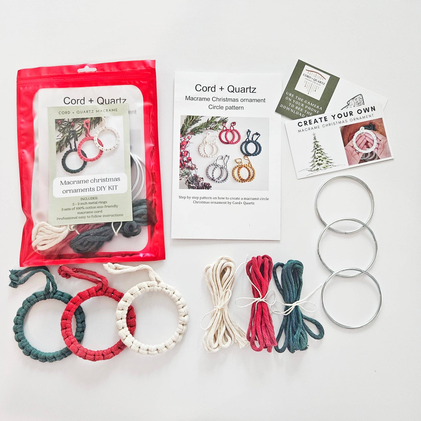 Macrame DIY KIT Christmas Ornaments