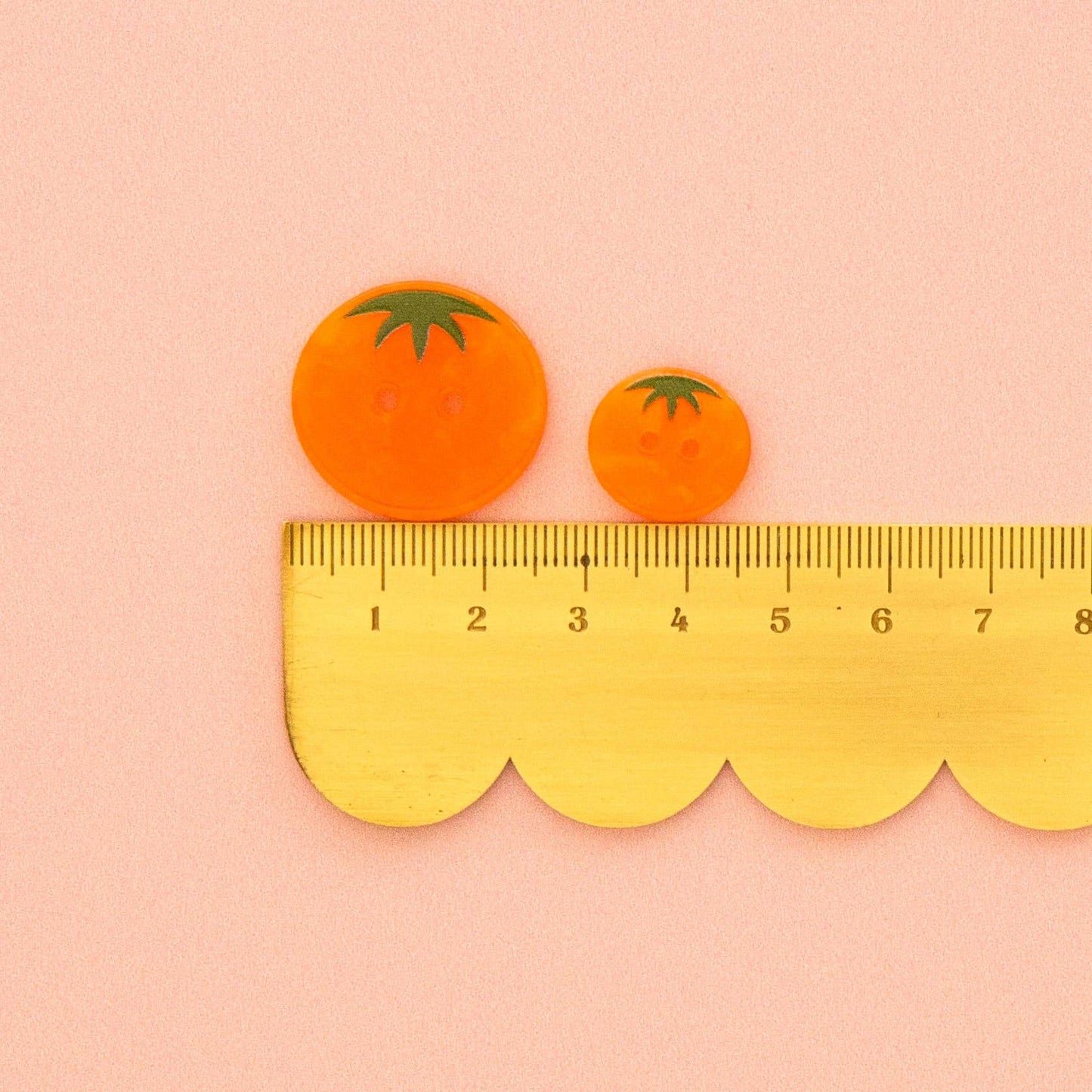 Orange Heirloom Tomato Large 1" Buttons