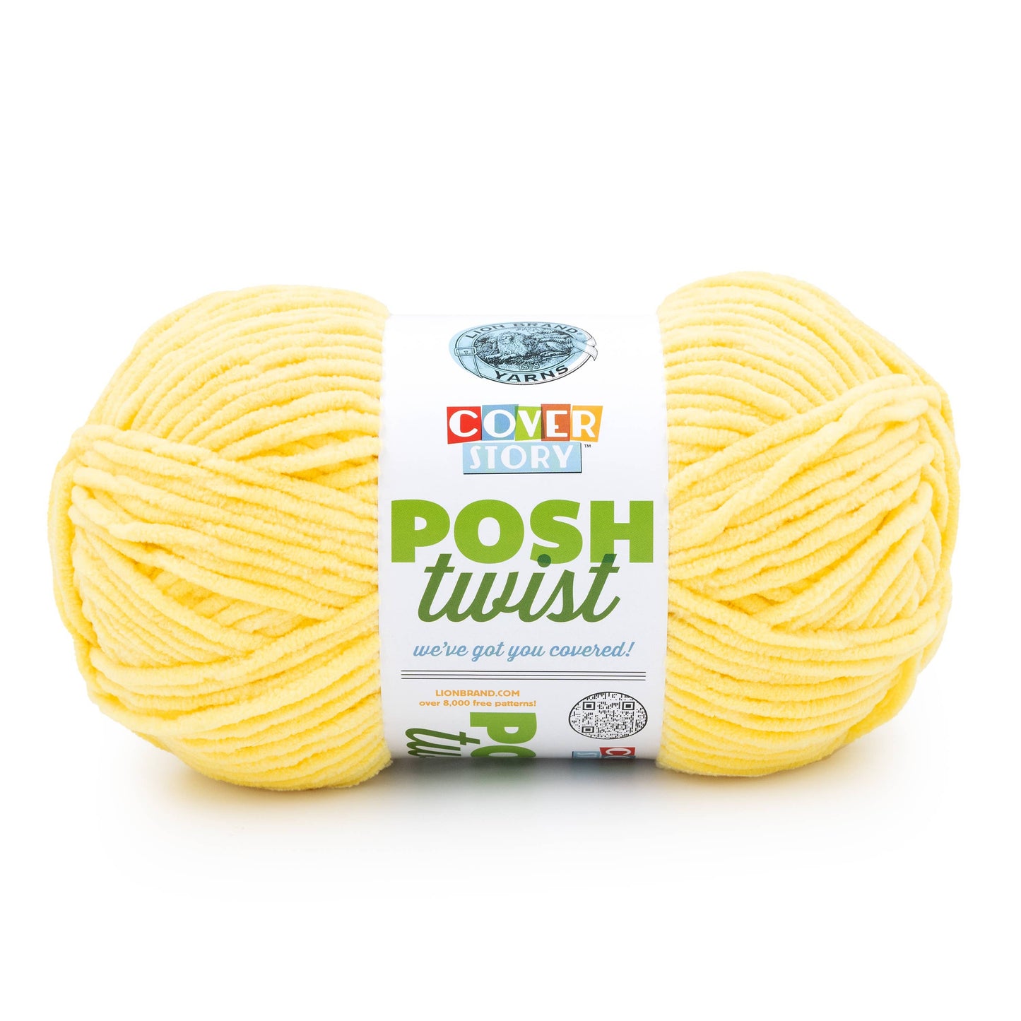 Lion Brand Yarn Cover Story Posh Twist Lemon Meringue 1 Pack