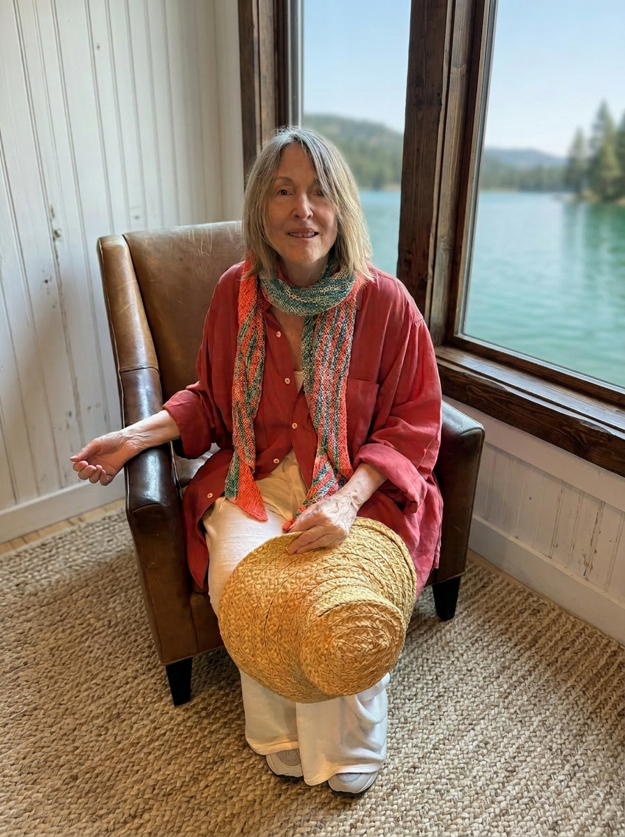 Summer Shawl Knit Kit — Easy Shawl Pattern, 2 color choices