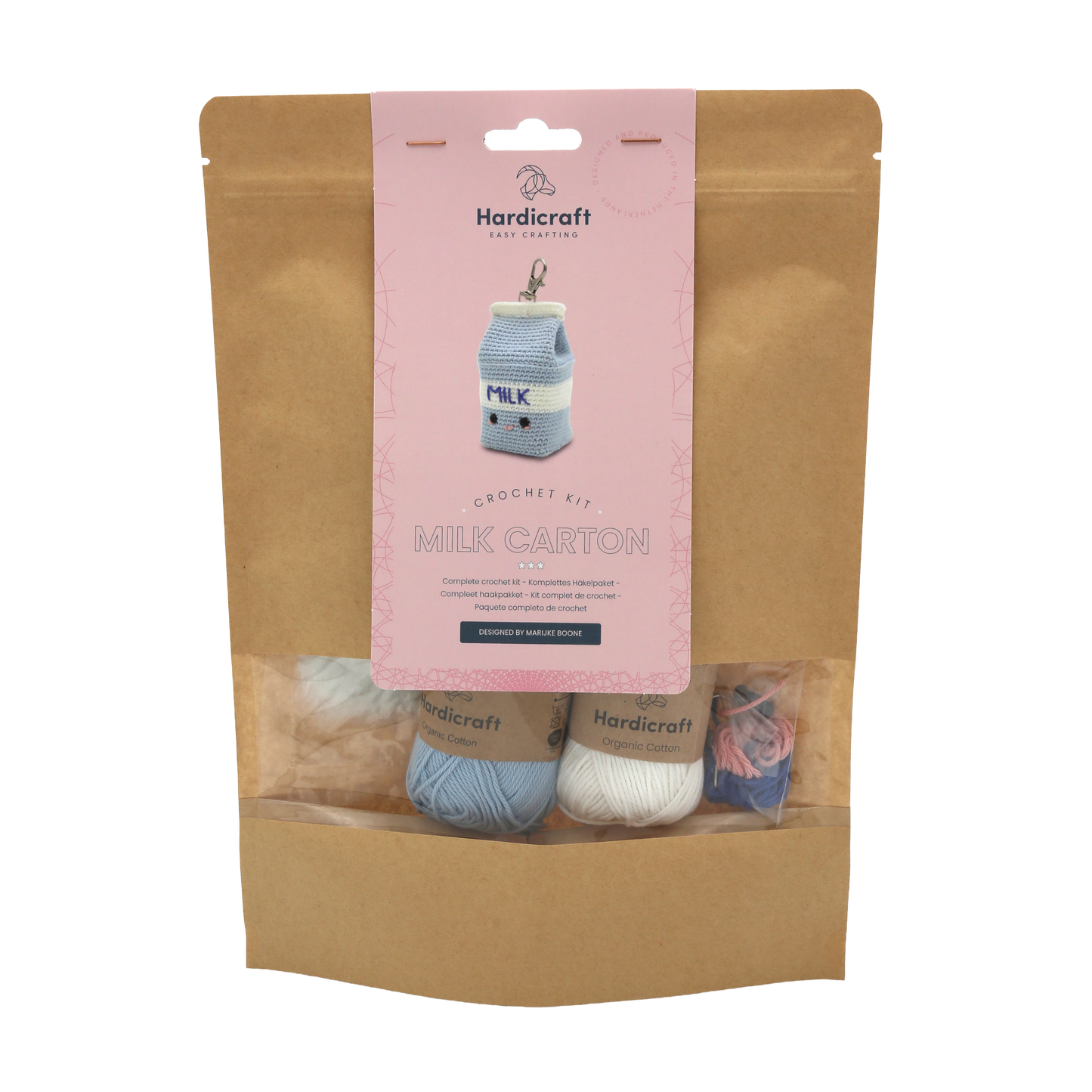 DIY Crochet Kit - Milk Carton Bag Charm