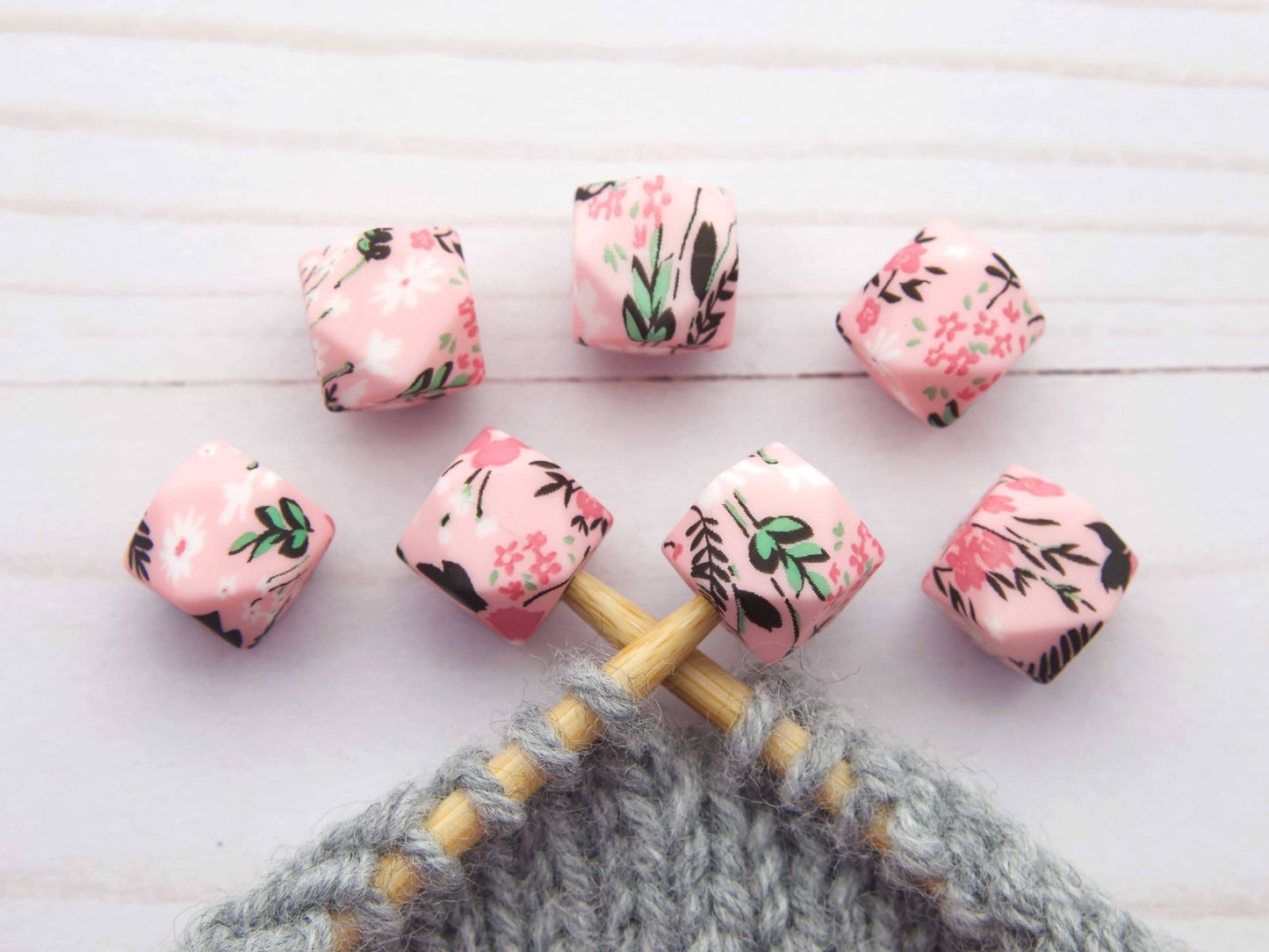 Pretty In Pink Hexagon | Stitch Stoppers