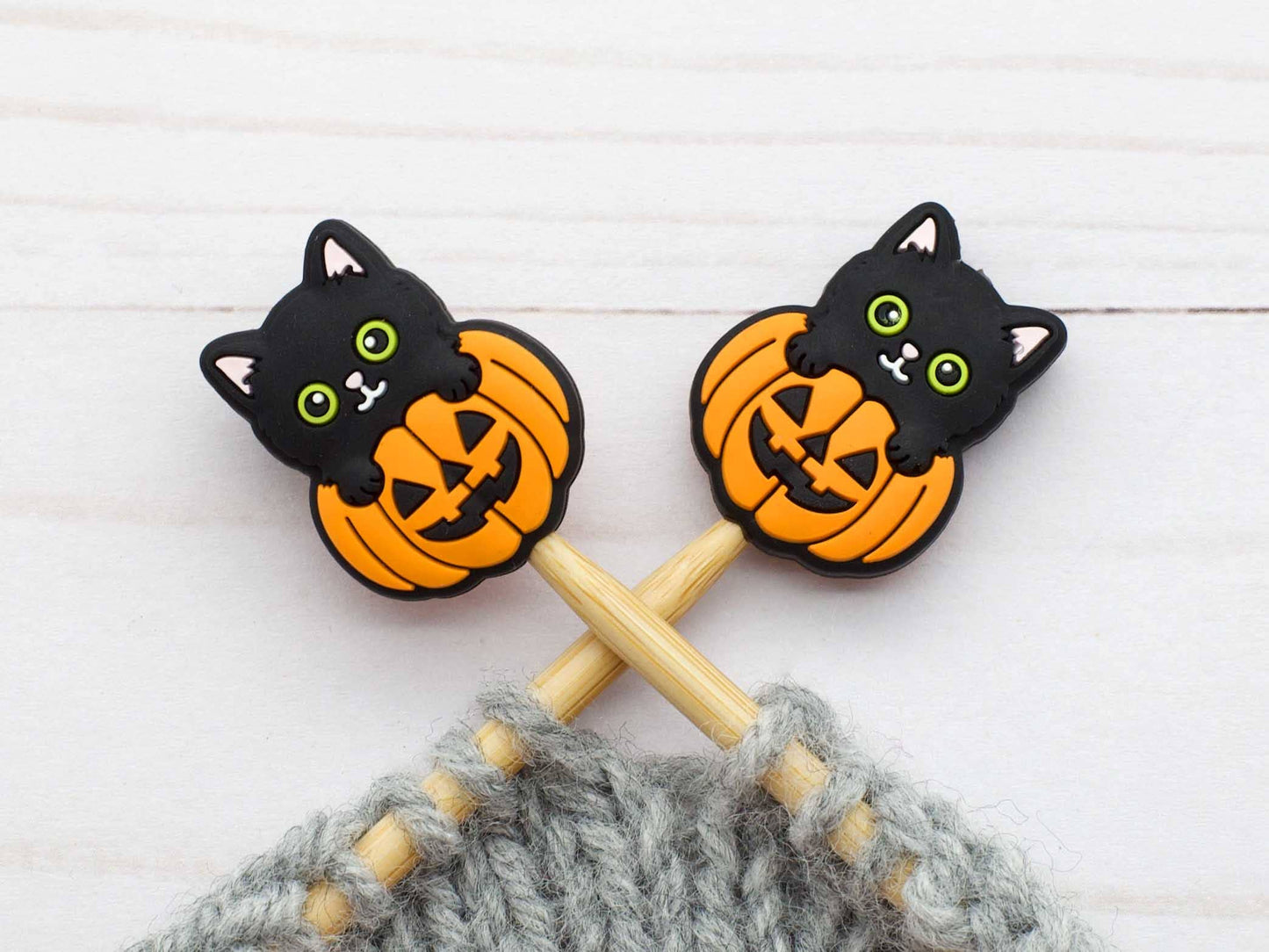 Cat in Pumpkin | Stitch Stoppers