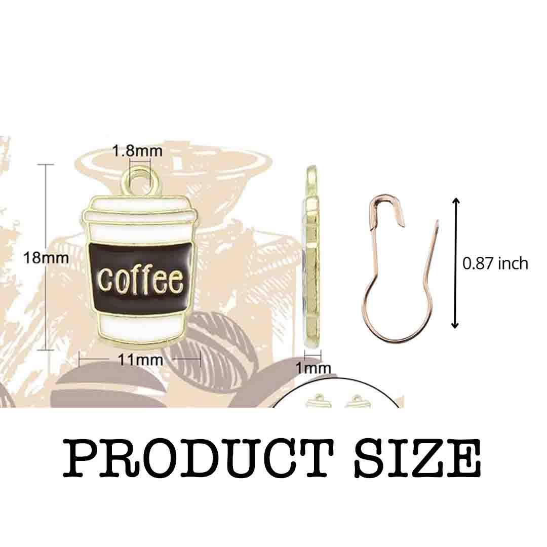 Coffee Lover Stitch Markers, Set of 10