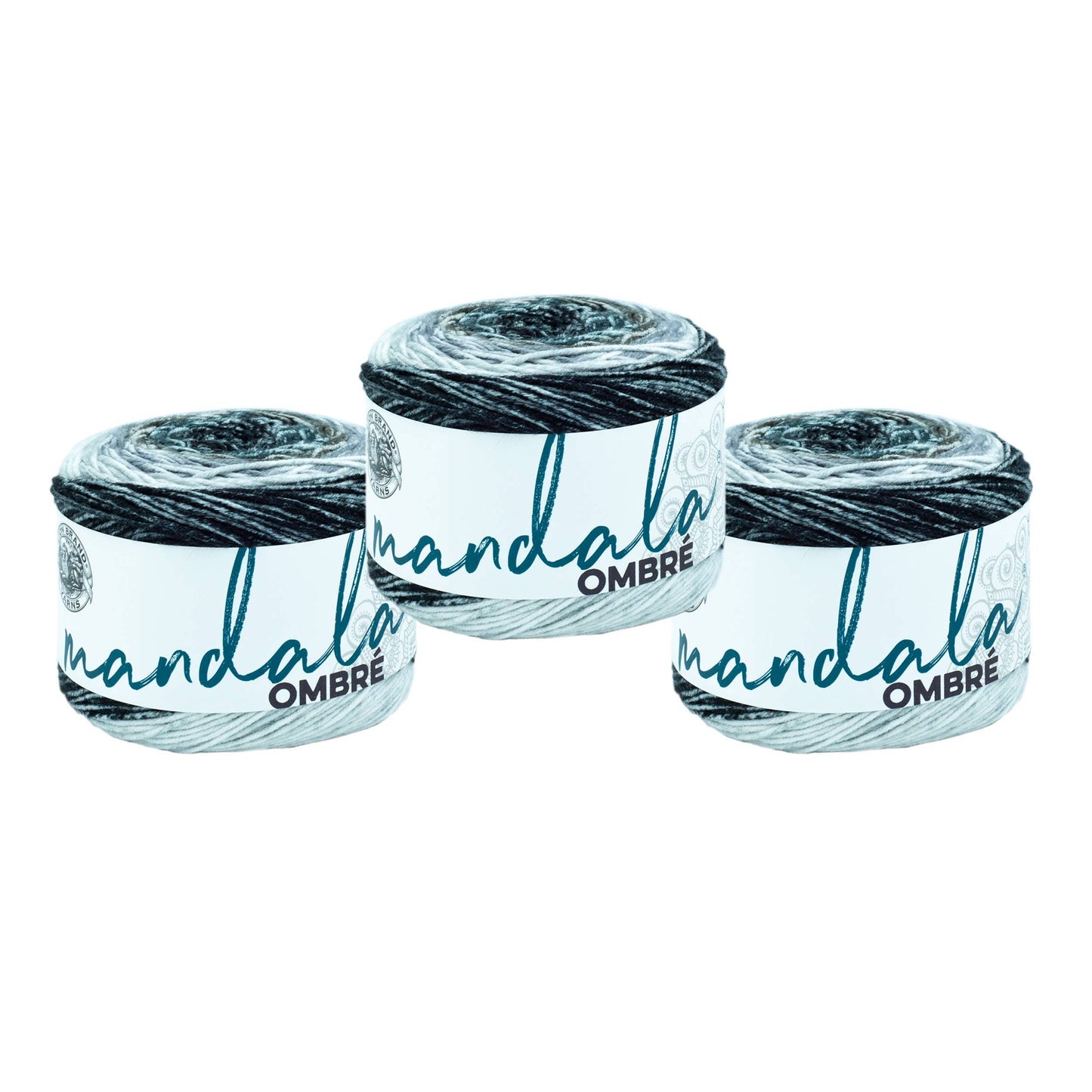 Lion Brand Yarn Mandala Ombre Cool 3 Pack