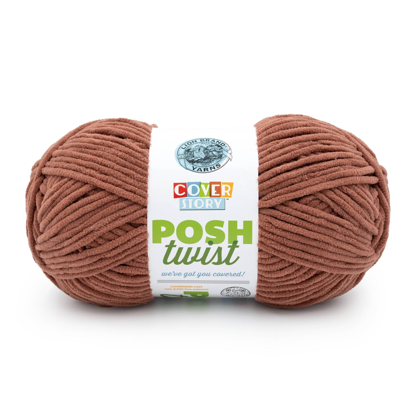 Lion Brand Yarn Cover Story Posh Twist Brown Butter 1 Pack