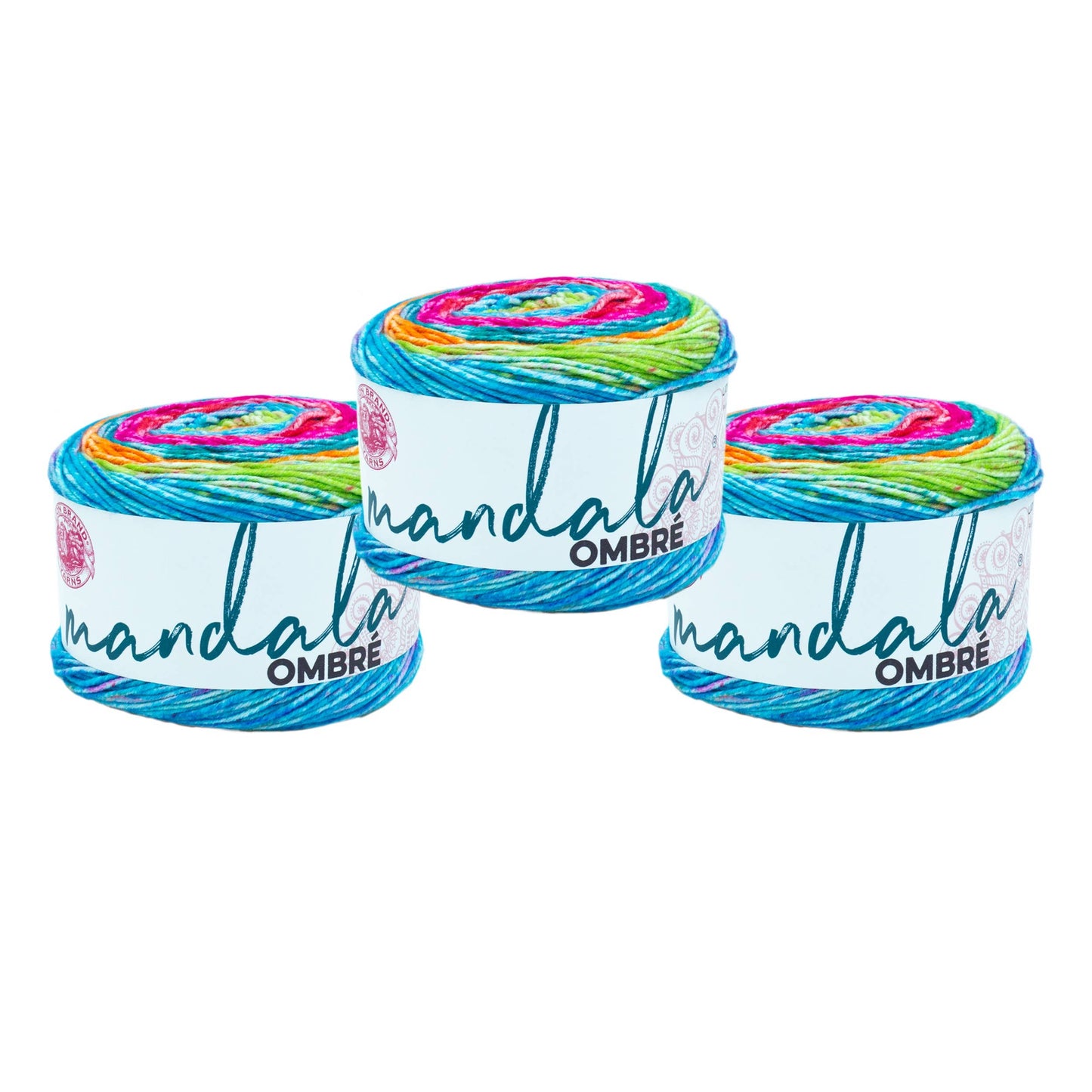 Lion Brand Yarn Mandala Ombre Happy 3 Pack