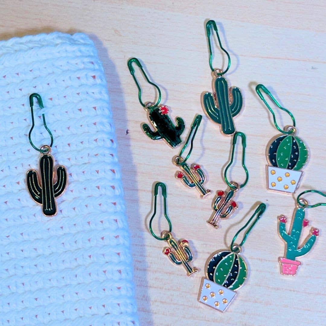 Cactus Lover Stitch Markers - Set of 8