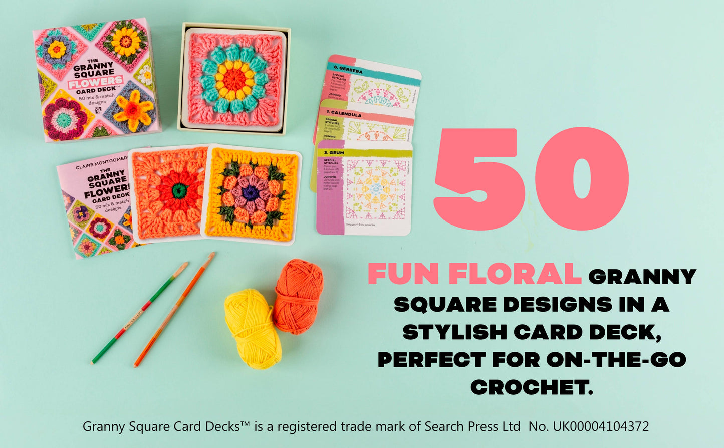Granny Sq Flowers Card Deck