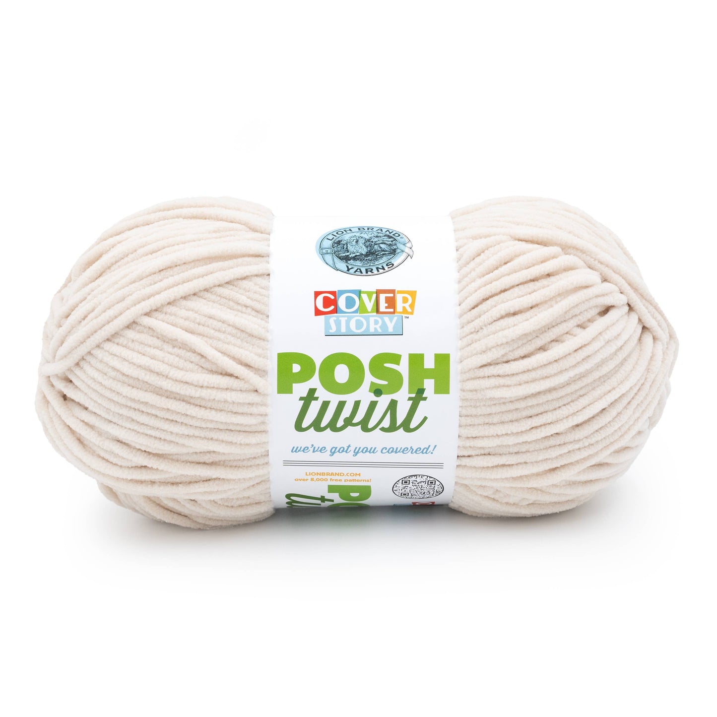 Lion Brand Yarn Cover Story Posh Twist Vanilla Bean 1 Pack