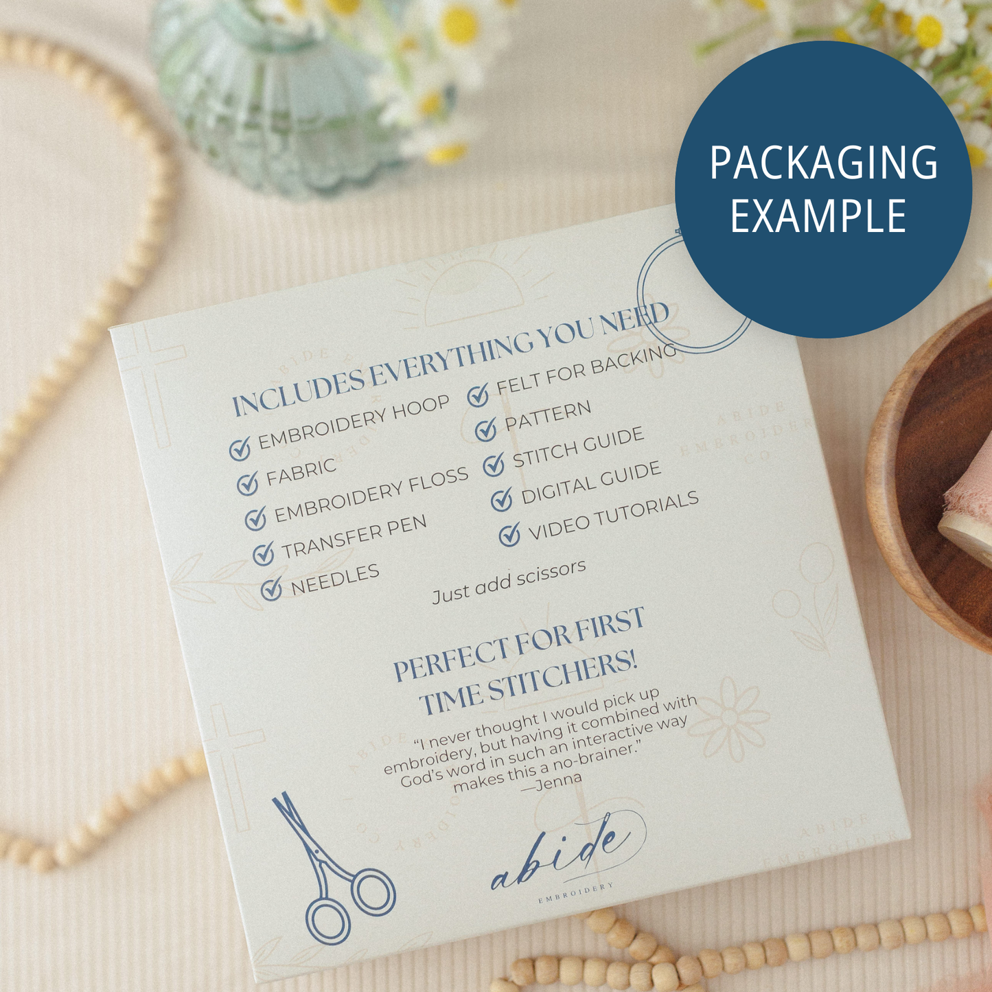 17-Stitch Practice Guide Embroidery Kit