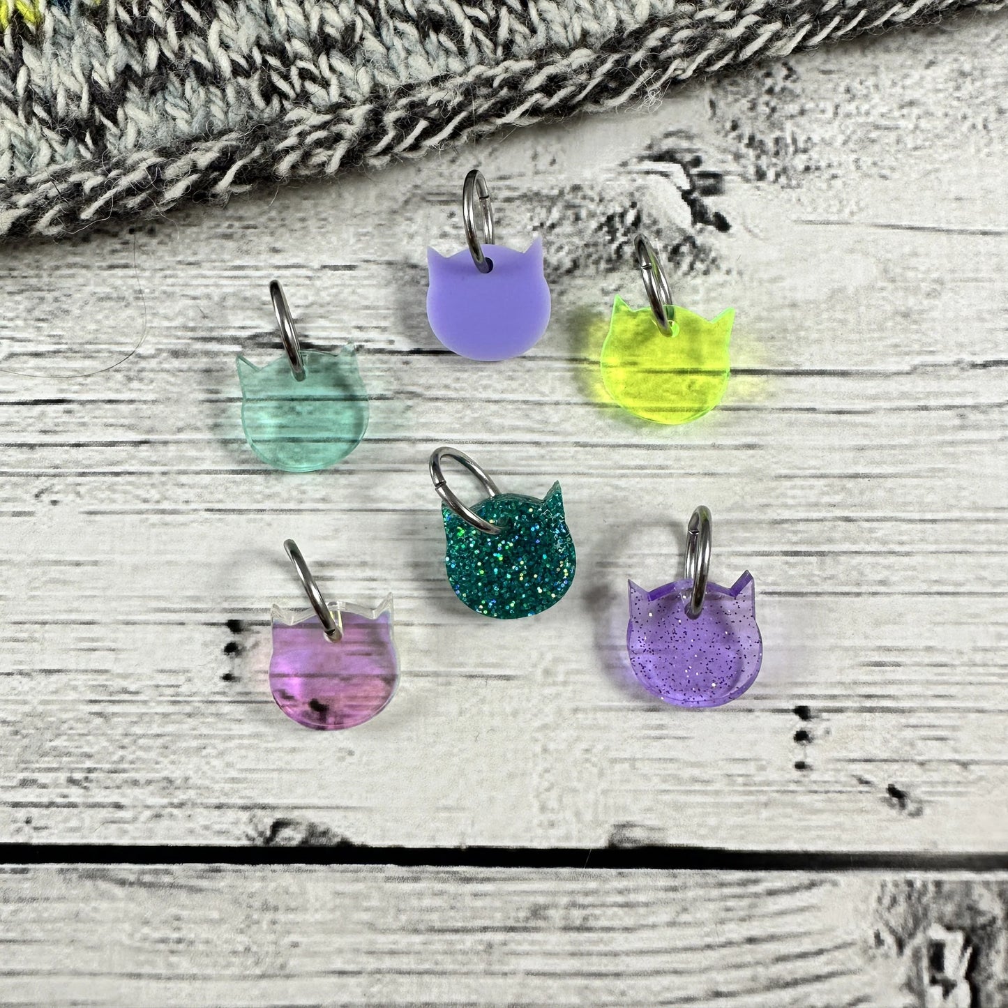 Katrinkles Cat Stitch Marker Set - Acrylic