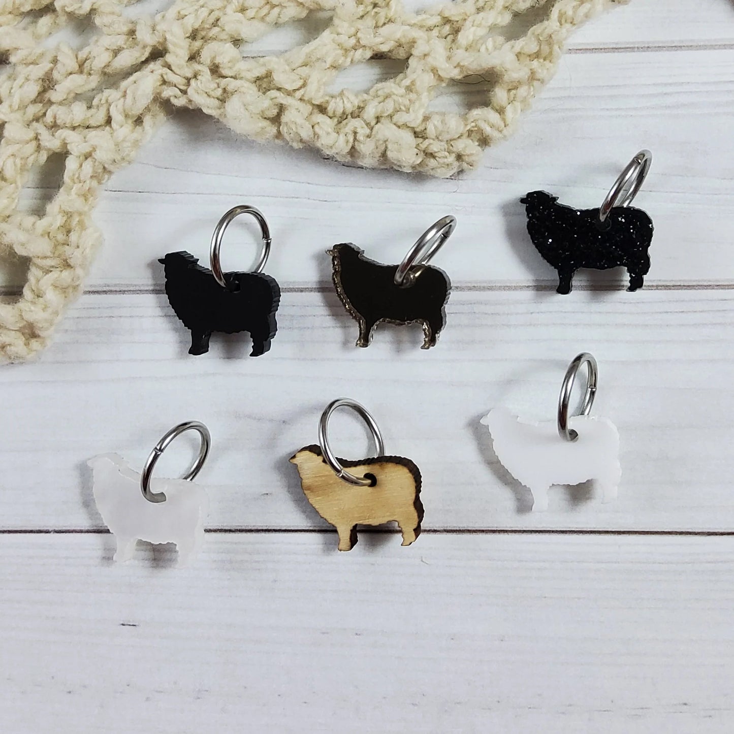 Katrinkles Sheep Stitch Marker Set - Acrylic