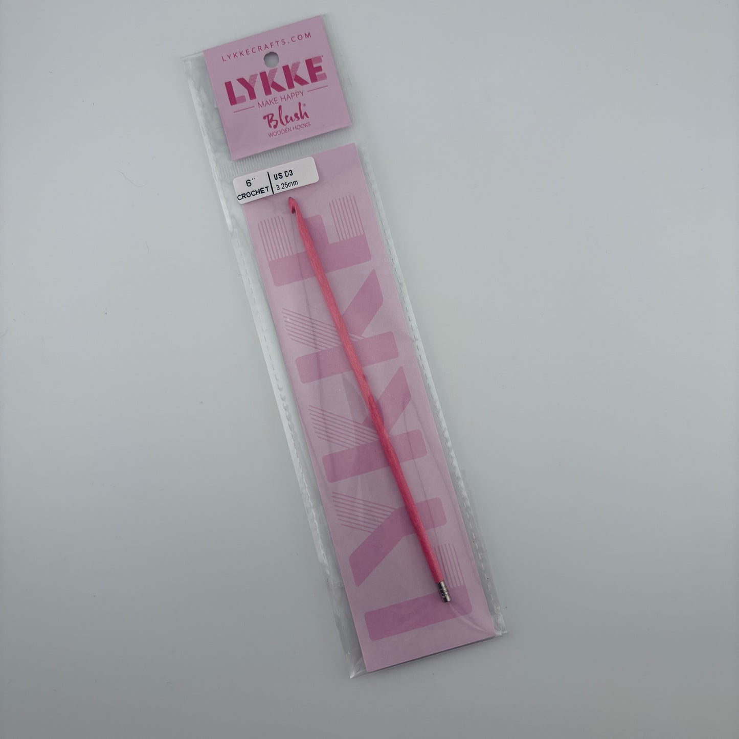 LYKKE 6 inch Blush Wooden Crochet Hooks