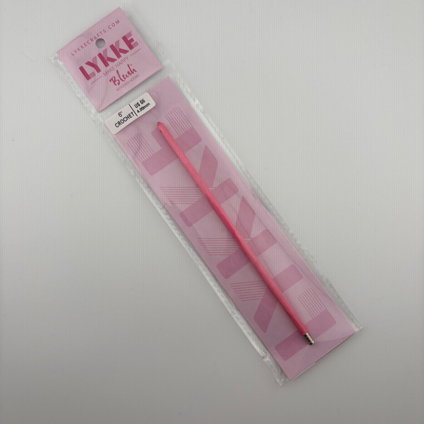 LYKKE 6 inch Blush Wooden Crochet Hooks