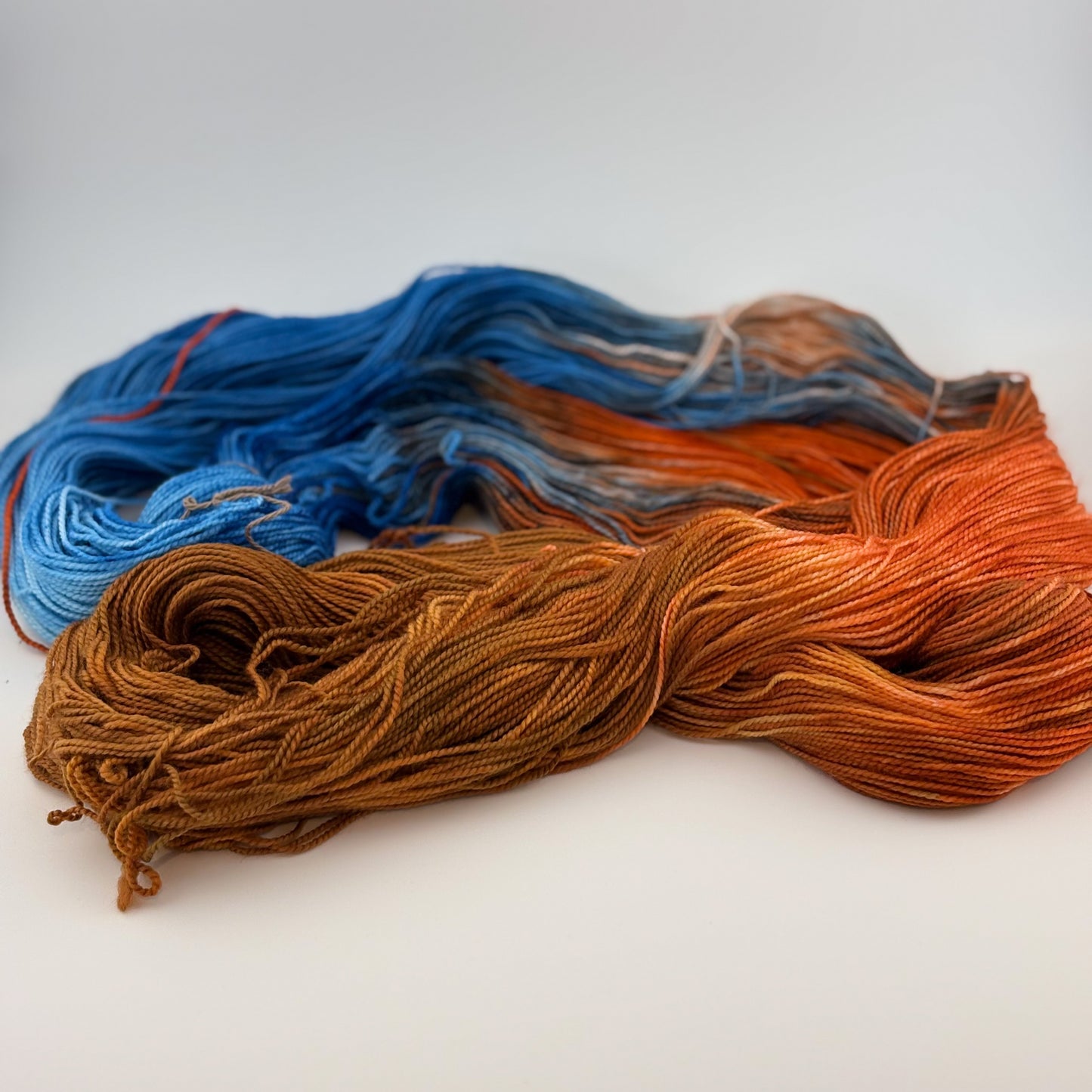Fiery Sunset Hand Dyed Fingering Weight Yarn