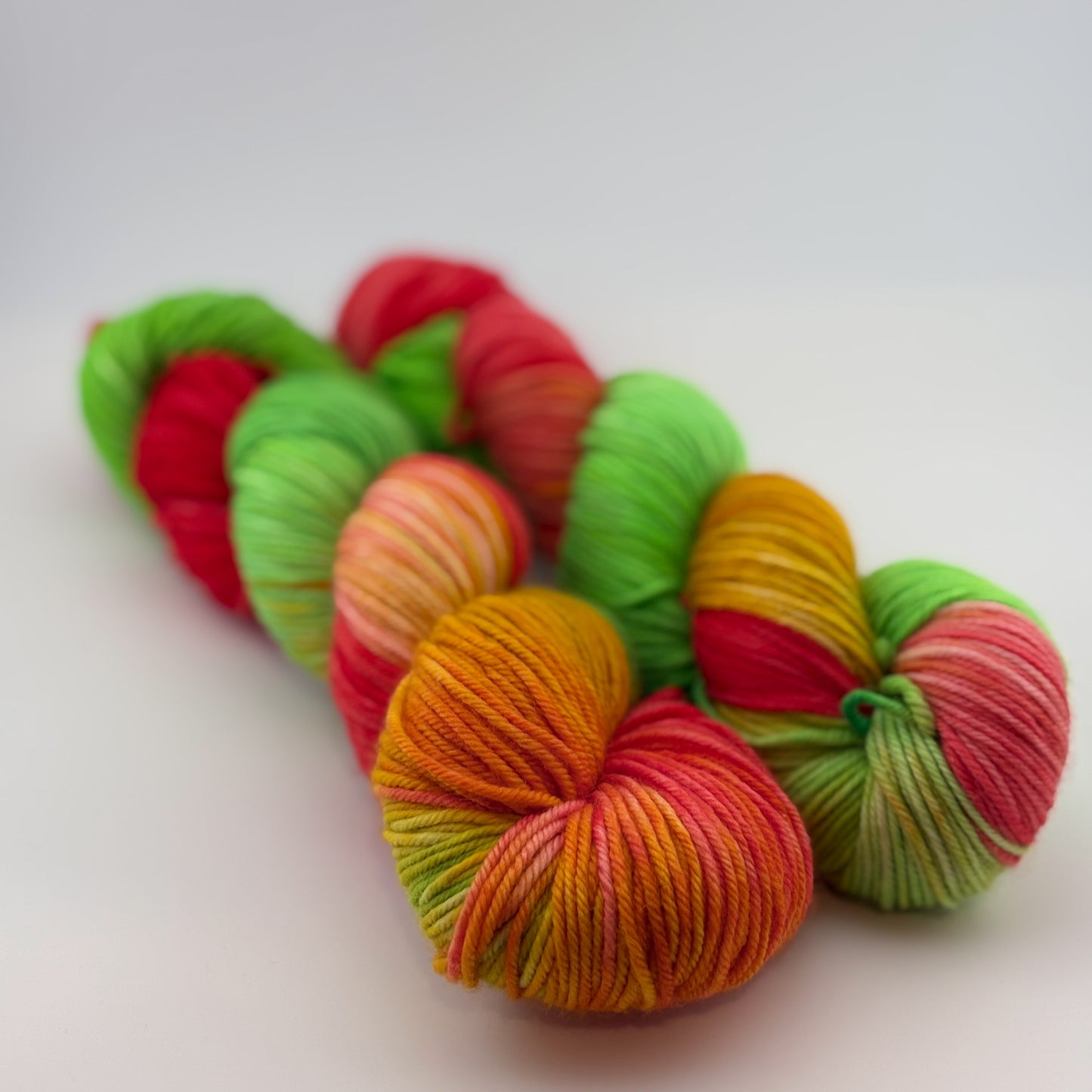Bright Christmas Hand Dyed DK Weight Yarn
