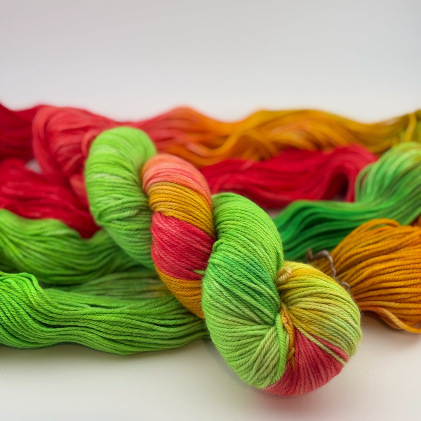 Bright Christmas Hand Dyed DK Weight Yarn