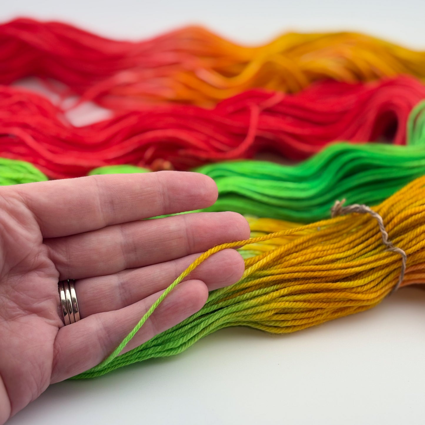 Bright Christmas Hand Dyed DK Weight Yarn