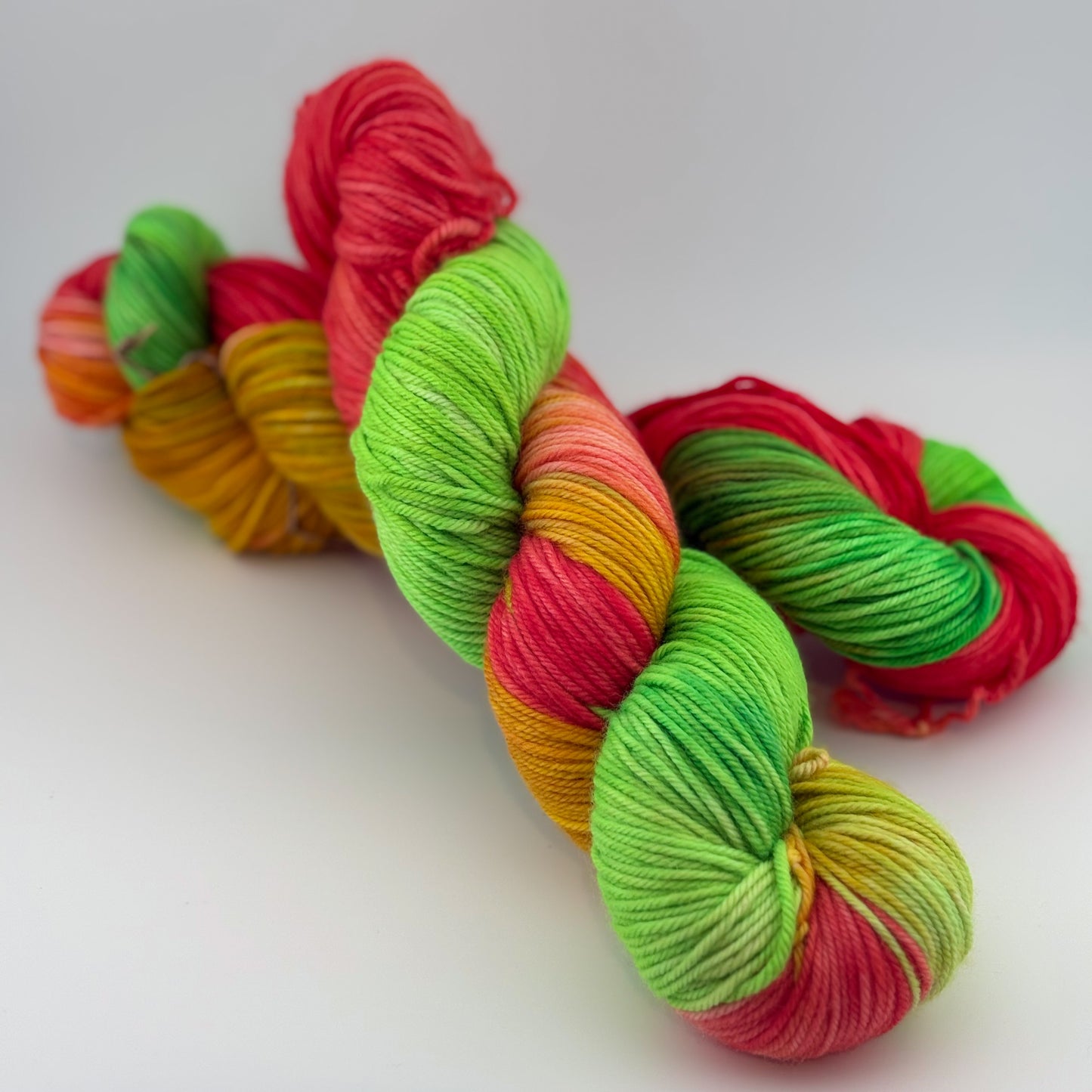 Bright Christmas Hand Dyed DK Weight Yarn