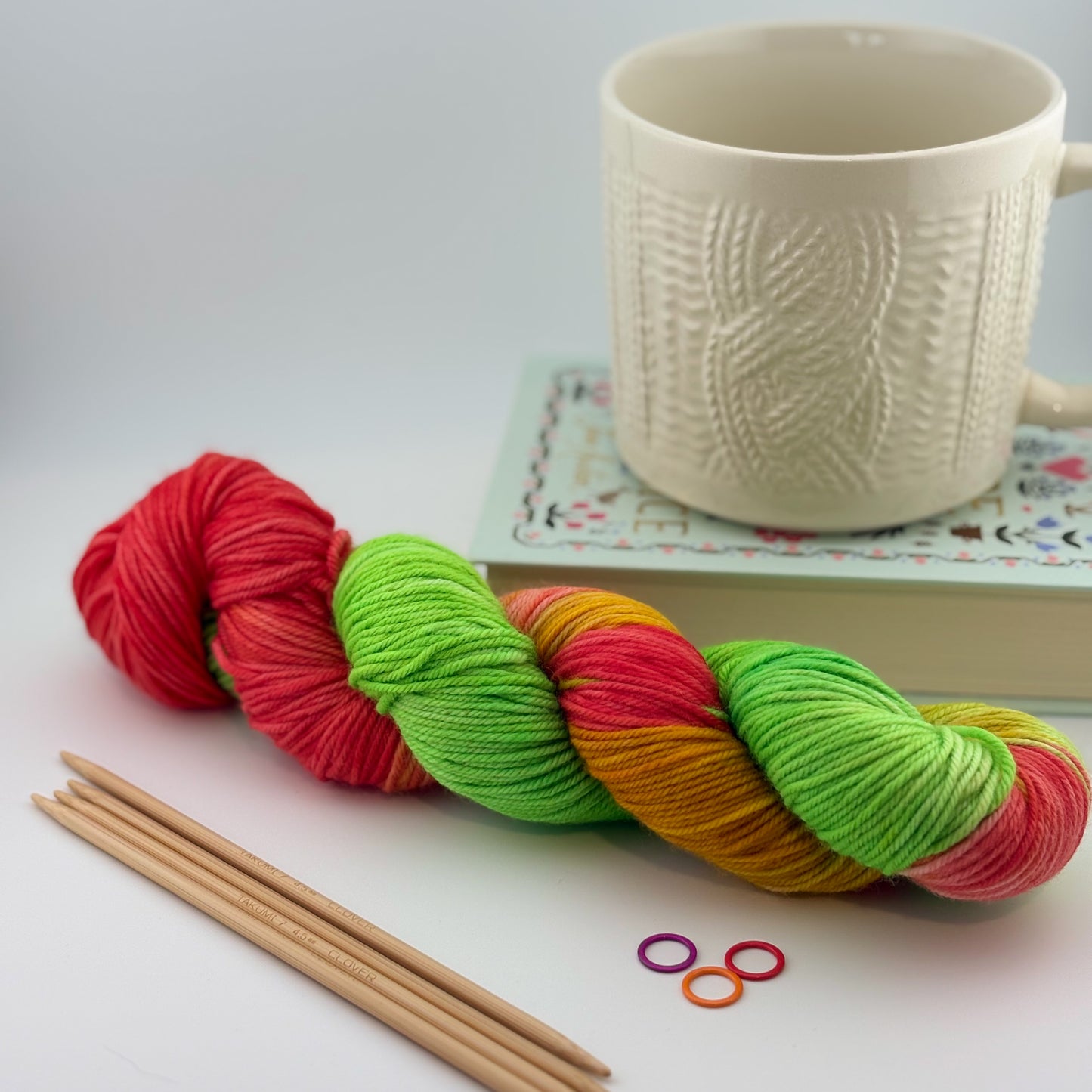 Bright Christmas Hand Dyed DK Weight Yarn