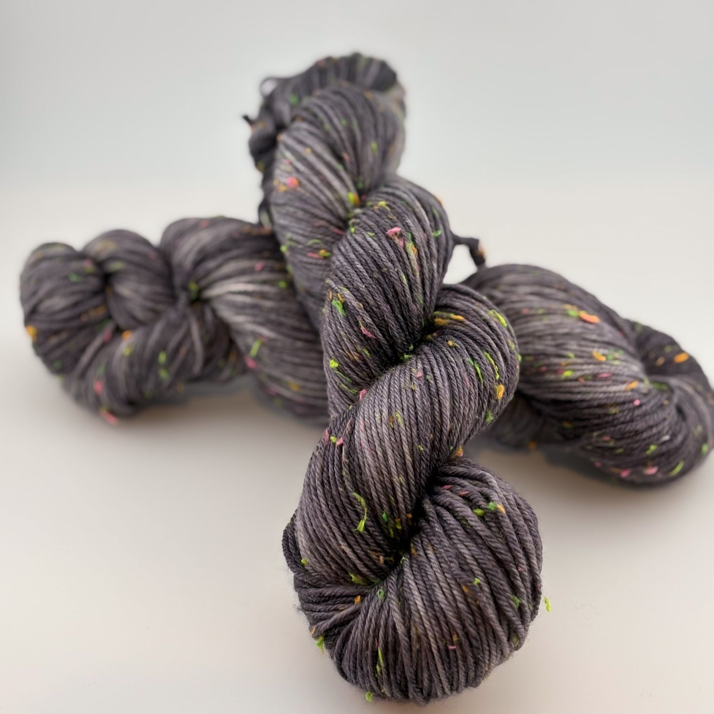 Black Light Hand Dyed DK Weight Yarn