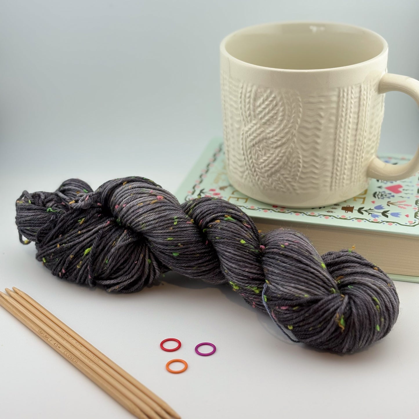 Black Light Hand Dyed DK Weight Yarn