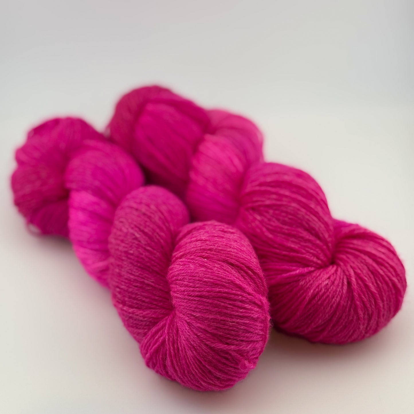 Pink Tiff Hand Dyed Fingering Weight Yarn