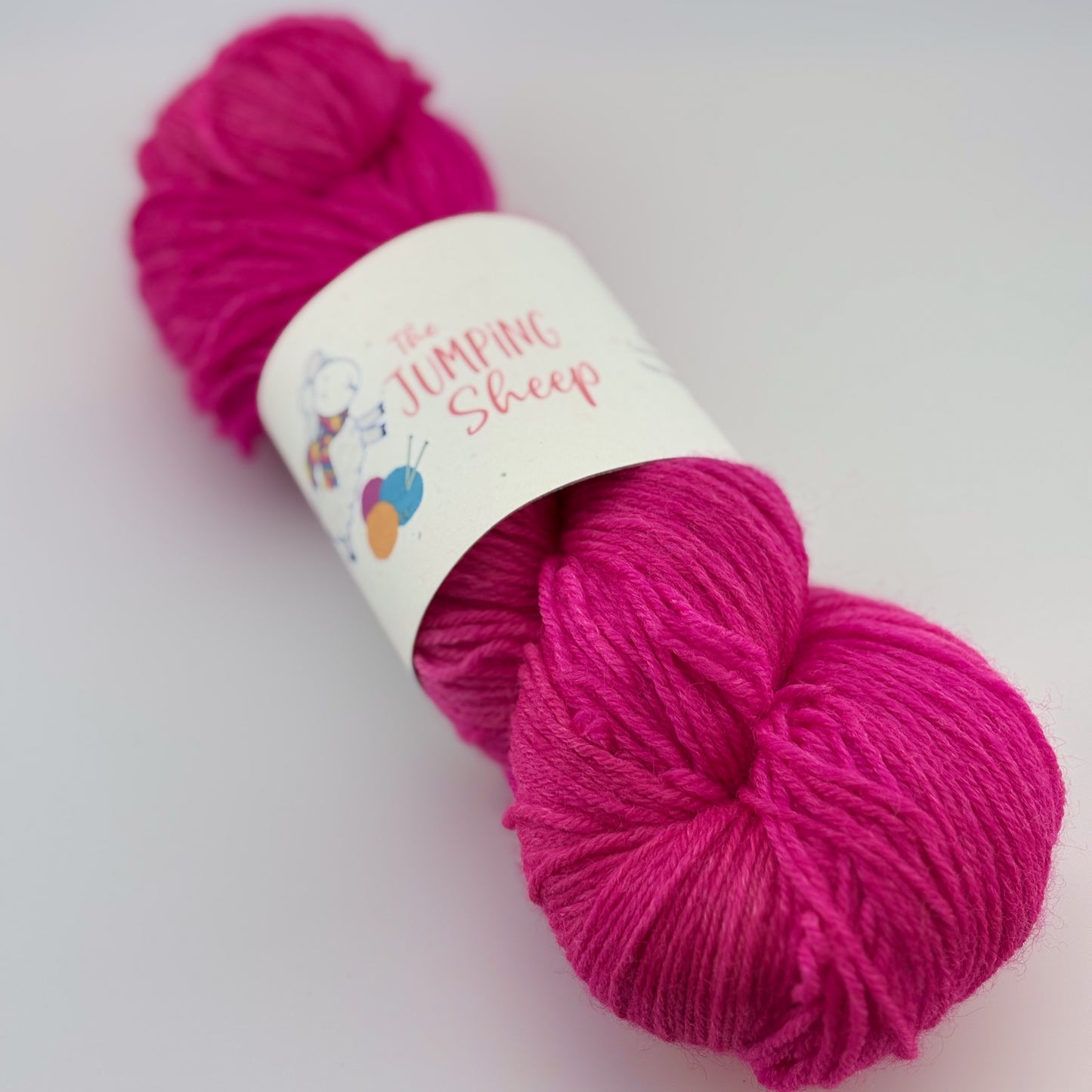 Pink Tiff Hand Dyed Fingering Weight Yarn