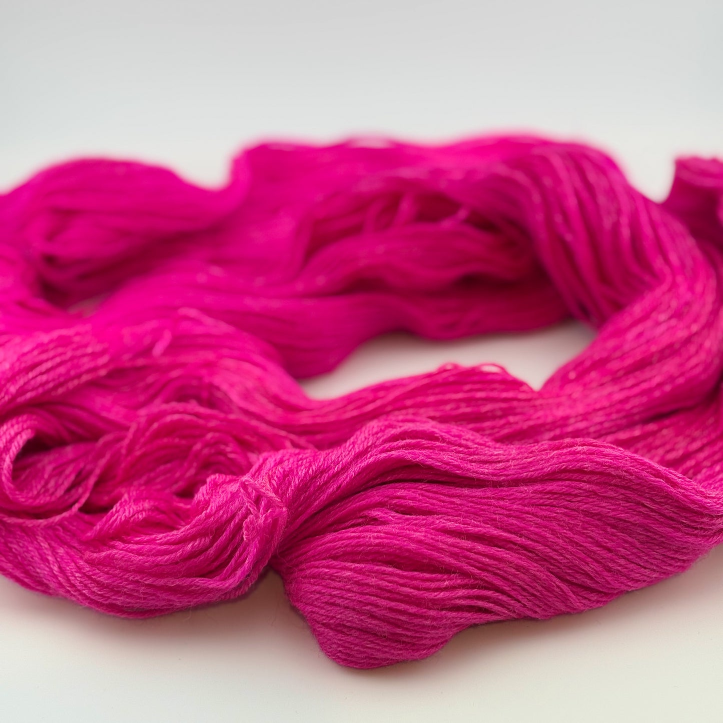 Pink Tiff Hand Dyed Fingering Weight Yarn